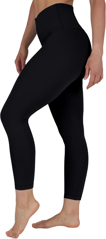High Waist Buttery Soft Lightweight Capri Leggings High Rise Workout Yoga Pants for Women — Black Lux