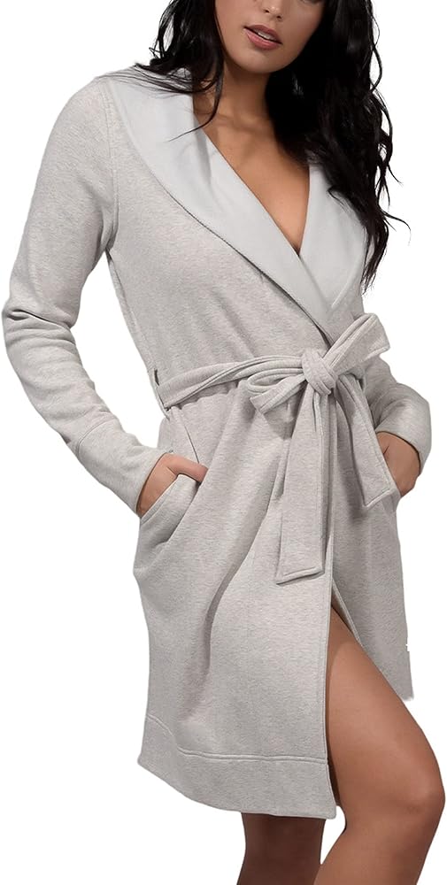 Ultra Plush Cozy Fleece Robe — Heather Grey