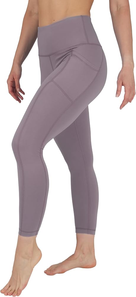 Womens High Waisted Leggings Squat Proof Workout Running Yoga Pants — Mocha Lux