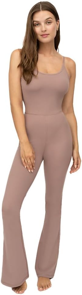 Lux Scarlett Flare Jumpsuit with Built-In Bra — Antler