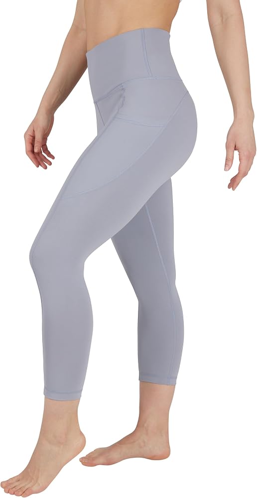 90 Degree By Reflex High Waisted Capri Legging Side Pocket Squat Proof Gym Workout Yoga Pant — Weathervane